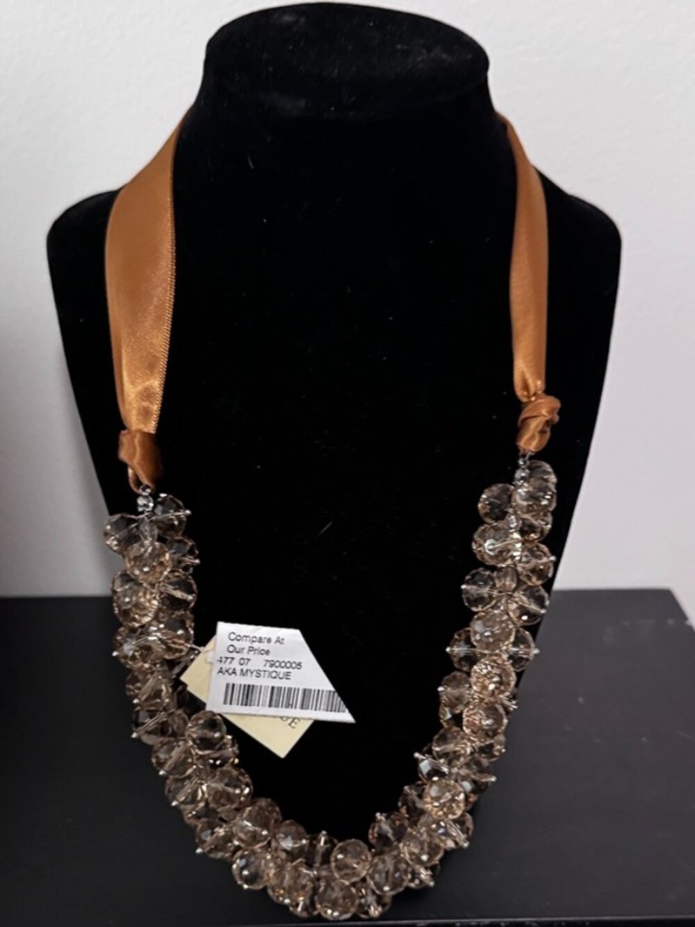 AKA MYSTIQUE Citrine Tone Statement Necklace - NWT